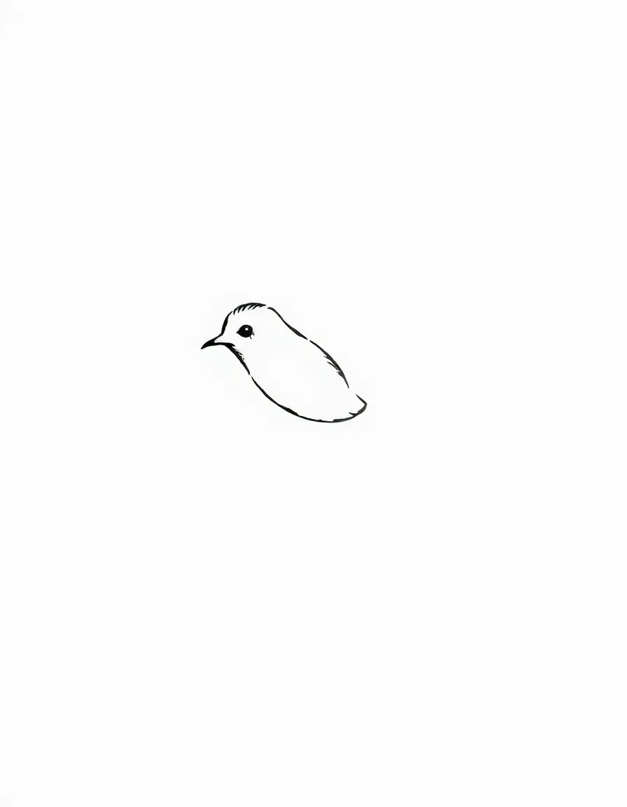 a small black ink swallow