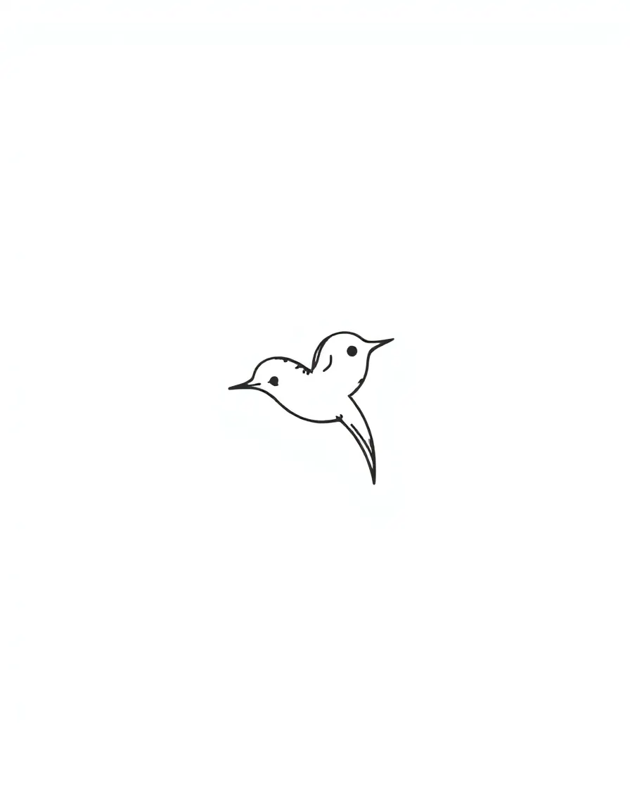 a small black ink swallow